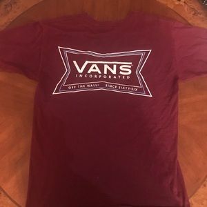 Burgundy Vans Tee